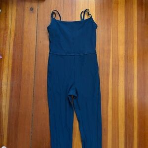 Navy Blue Aritzia Golden Jumpsuit with Spaghetti Straps
